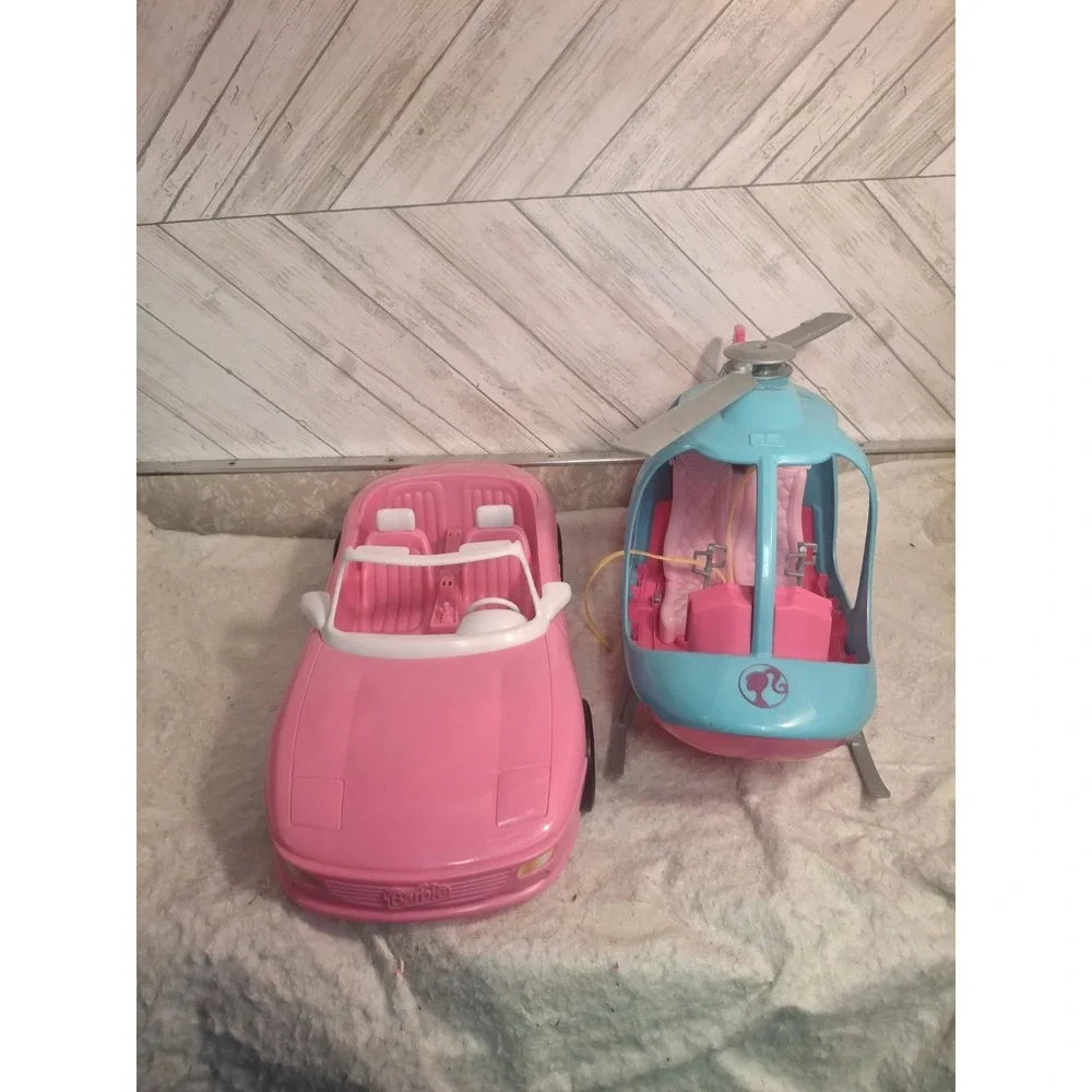 Barbie Helicopter Dreamhouse Adventures Spinning Rotor 2018 & 1996 Convertible - Picture 3 of 8
